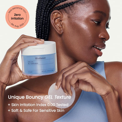 Biodance Cera-NOL Gel Toner Pads, Hydrating & Soothing for Sensitive Skin, Redness Reducing, Gentle Exfoliating Toner Pads, Korean Skincareㅣ4.93 fl.oz.(140g)*60Pads