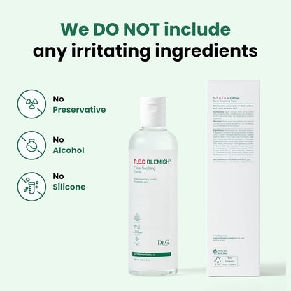 Dr.G RED Blemish Clear Soothing Korean Toner, 300ml - Korean Skin Care Toner