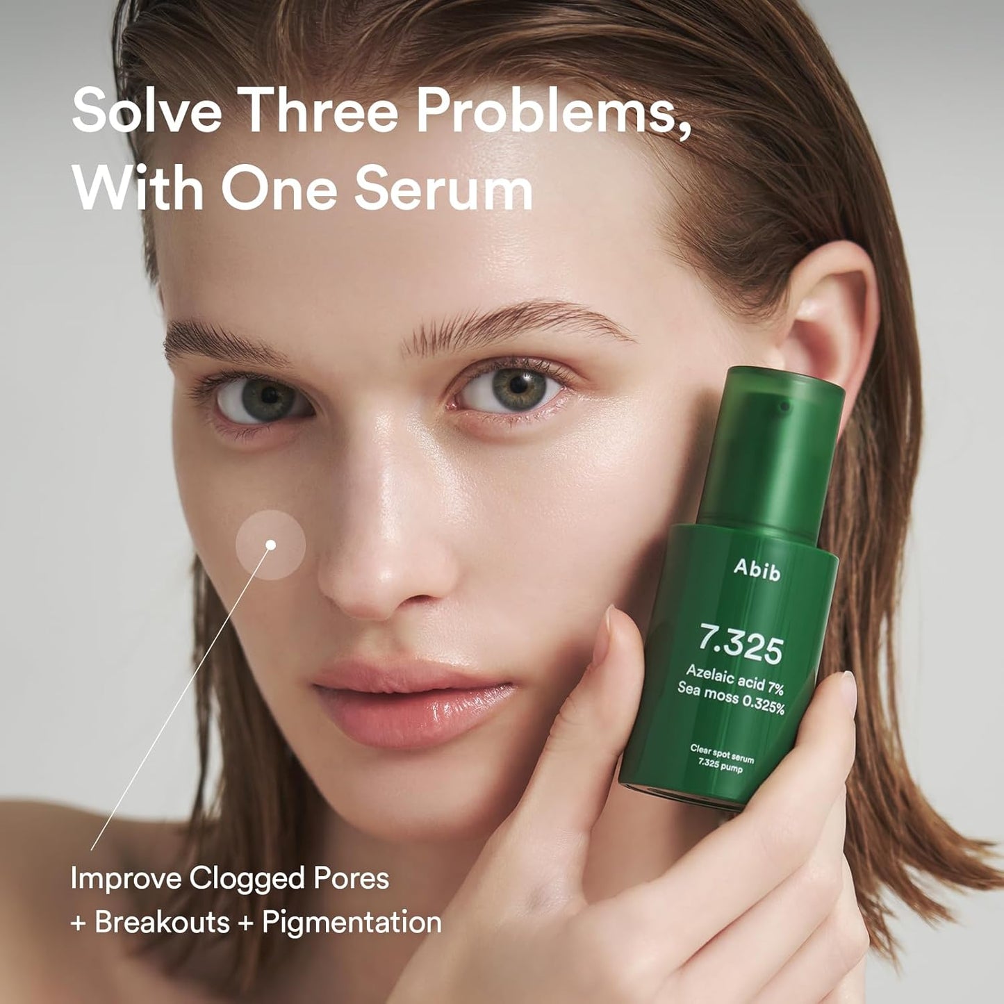 Abib Clear spot serum 7.325 pump with Seamoss Extract, Azelaic Acid, Succinic Acid 1.01 fl oz, 30 mL